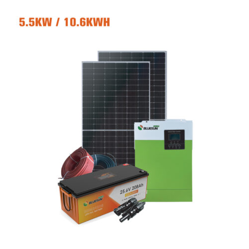 5KW 5.5kw Off-Grid System Solar With LiFePO4 Battery